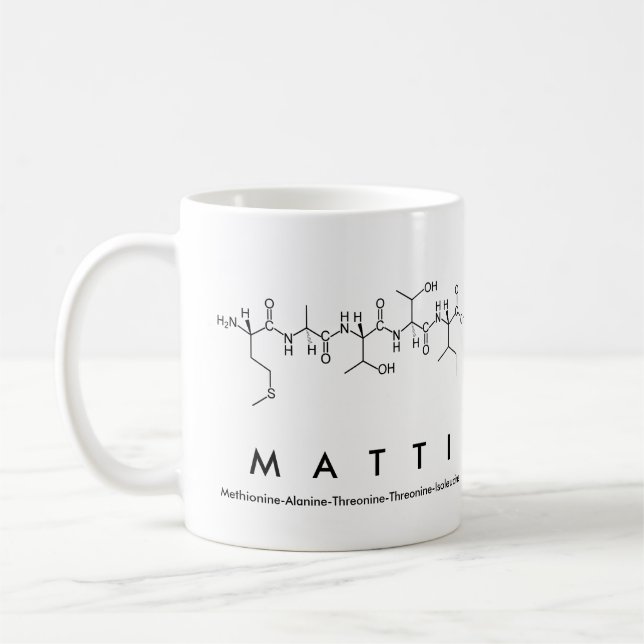 Matti peptide name mug (Left)