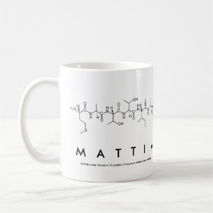 Mattia peptide name mug