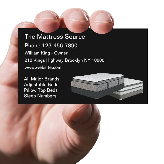 Mattress And Bedding Store Business Card (Creator Uploaded)