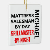 Mattress Salesman Grillmaster CUSTOM Ceramic Ornament (Right)