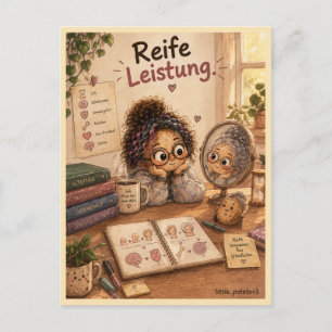 Mature achievement holiday postcard