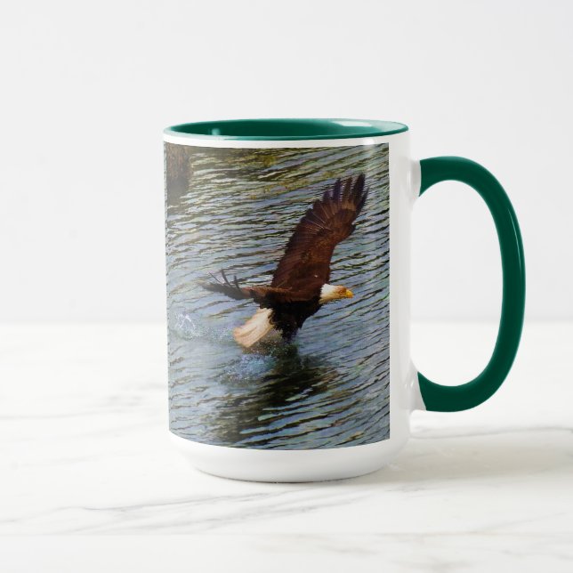 Mature Bald Eagle Hunting Wildlife Art Mug (Right)