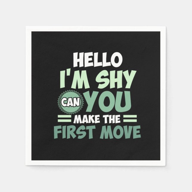 Mature Pun Hilarious Flirt Dating Joke Hello Im Sh Napkin (Front)