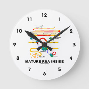 Mature RNA Inside Biology Humor Round Clock
