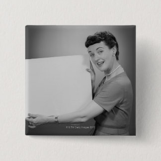 Mature Woman 15 Cm Square Badge