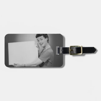 Mature Woman Luggage Tag