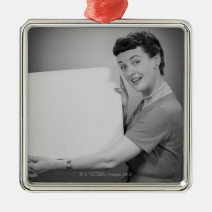 Mature Woman Metal Tree Decoration