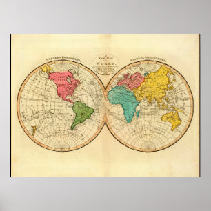 Mature World Map 7_Maps of Antiquity Poster