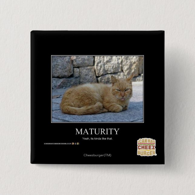 Maturity 15 Cm Square Badge (Front)