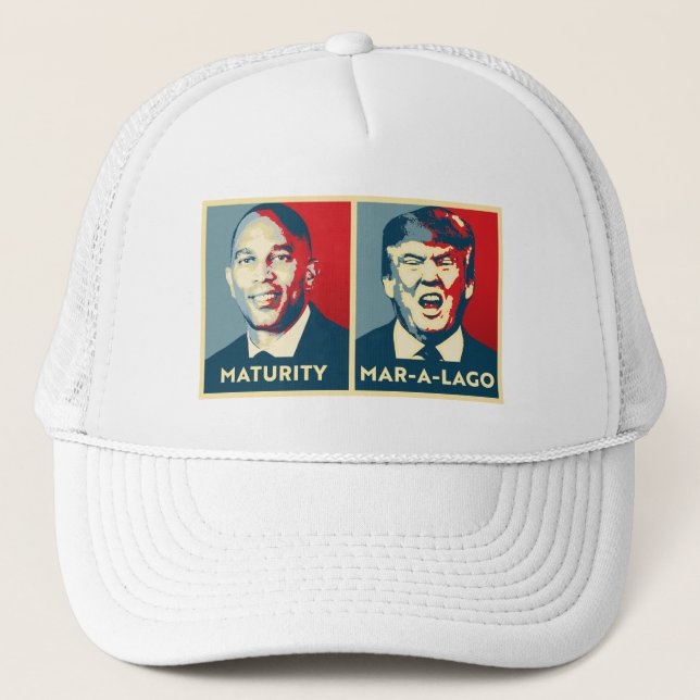 MATURITY over MAR-A-LAGO Trucker Hat (Front)