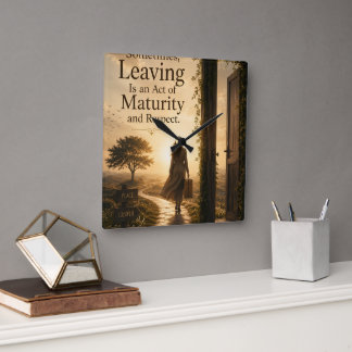 *Maturity – Respect – Leaving – Strongest Choice Square Wall Clock