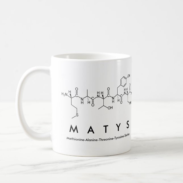 Matys peptide name mug (Left)