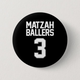 Matzah baller 3 funny jewish basketball team matzo 6 cm round badge