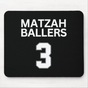 Matzah Ballers 3 Funny Jewish Pun Basketball Team Mouse Mat