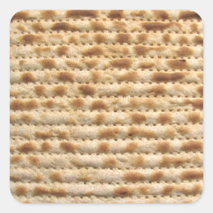 Matzah biscuit flatbread square sticker