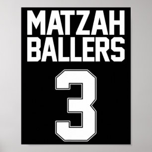 Matzah Ller 3 Funny Jewish Sketll Team Matzo Poster