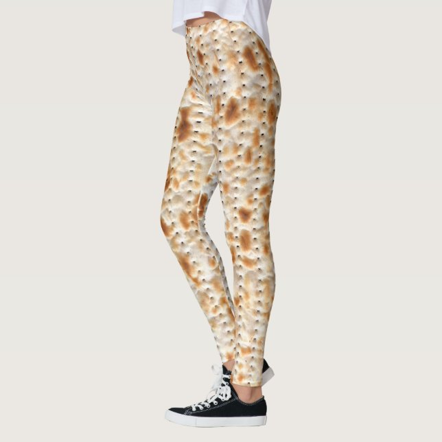 Matzah Magnified Passover Leggings  (Left)