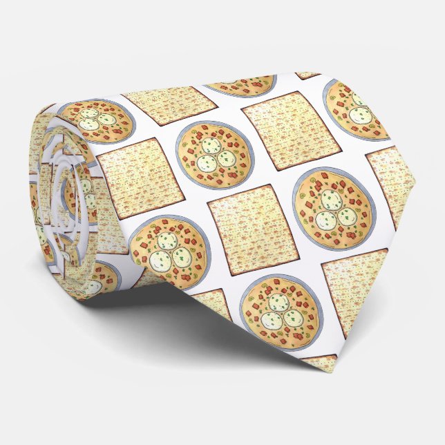 Matzo Ball Soup Matzah Flatbread Passover Cuisine Tie (Rolled)