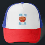 Matzo Baller Funny Basketball Hanukkah Gift  Trucker Hat<br><div class="desc">funny, hanukkah, jewish, jew, holiday, matzo, baseball, birthday, gift, sport, </div>