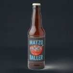Matzo Baller Funny Football Hanukkah Rugby Gift  Beer Bottle Label<br><div class="desc">funny, hanukkah, jewish, jew, holiday, matzo, football, birthday, gift, sport, </div>