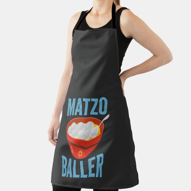Matzo Baller Funny Golf Hanukkah Holiday Gift  Apron (Insitu)