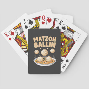 Matzo Baller Hanukkah Food Jewish Culture Playing Cards