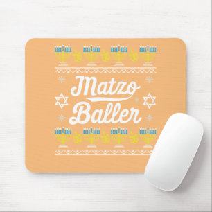 Matzo Baller Long Sleeve Funny Hanukkah Gifts Mouse Mat