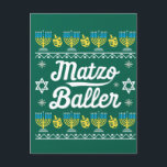 Matzo Baller Long Sleeve Funny Hanukkah Gifts Postcard<br><div class="desc">Matzo Baller Long Sleeve Funny Hanukkah Gifts</div>