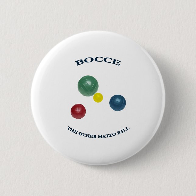 Matzo Bocce Ball 6 Cm Round Badge (Front)
