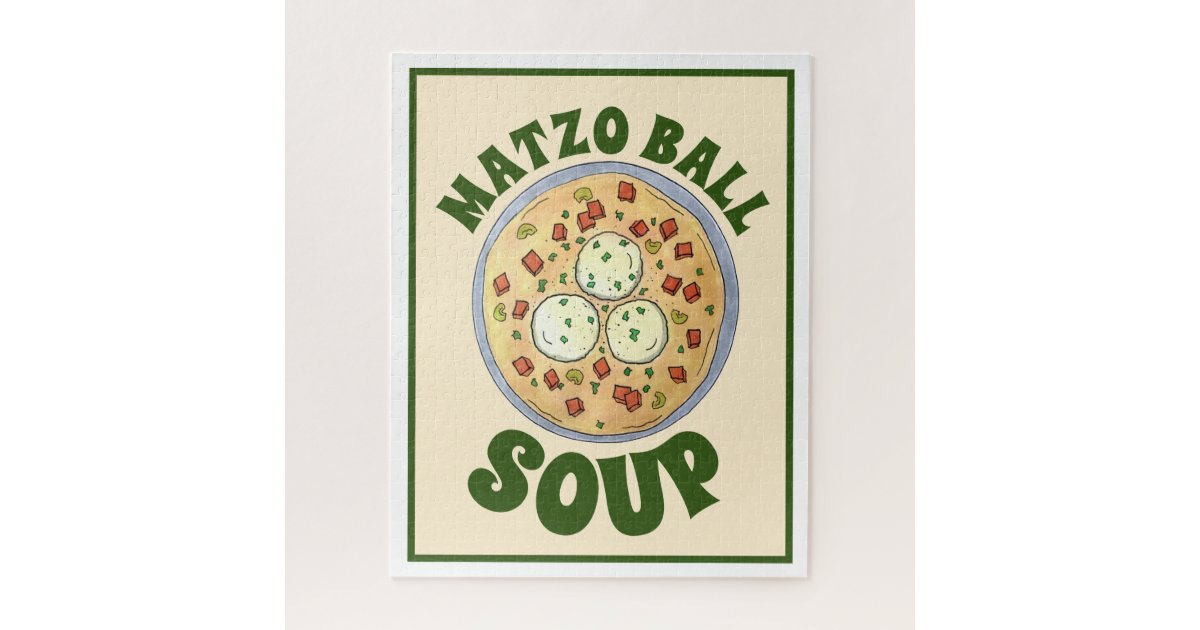 Matzo Matzah Ball Soup Jewish Cuisine Passover Jigsaw Puzzle Zazzle