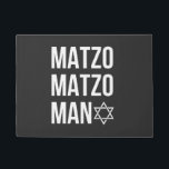 Matzo Matzo Man Jewish Hanukkah  Doormat<br><div class="desc">Jewish holiday humour,  Hanukkah parody,  funny Jewish shirt,  matzo pun,  Matzo Man joke,  retro Hanukkah joke,  festive Jewish gift,  Hanukkah 2025,  matzah song pun,  cultural food joke</div>