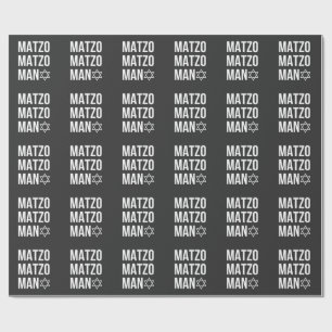 Matzo Matzo Man Jewish Hanukkah  Wrapping Paper