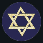 Matzoh Star of David Classic Round Sticker<br><div class="desc"></div>