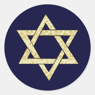 Matzoh Star of David Classic Round Sticker