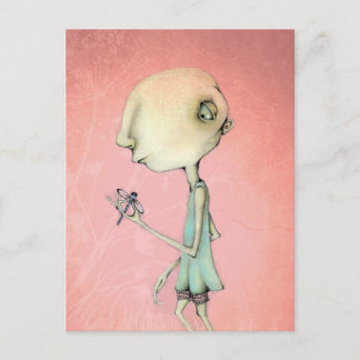 Maud and her dragonfly postcard