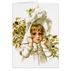 Maud Humphrey: Autumn Girl with Holly