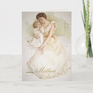 Maud Humphrey Victorian Mum & Child Mothers Day Card