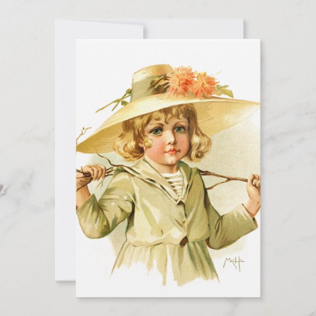 Maud Humphrey: Winter Girl with Branch (Front)