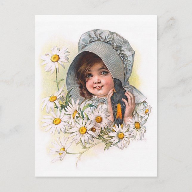 Maud Humphrey's Daisy Girl Postcard (Front)