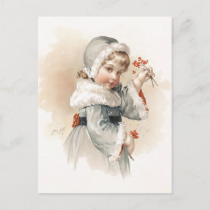 Maud Humphrey's Winter Girl Postcard