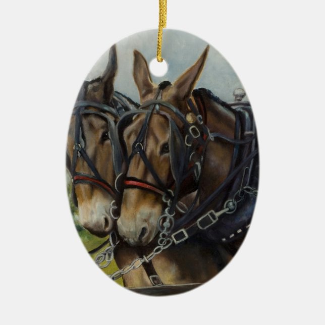 Maude & Maddie Ceramic Tree Decoration (Front)