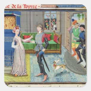 Maugis of Aigremont and Isanne Square Sticker