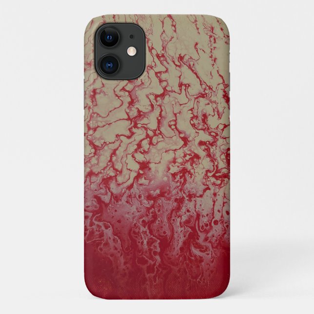 Maui Abstract Red/Bleached Titanium iPhone 11 Case (Back)