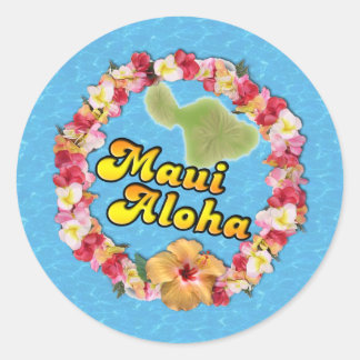 Maui Aloha Classic Round Sticker