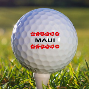 Maui Aloha Flower Bands Light-Colour Golf Balls