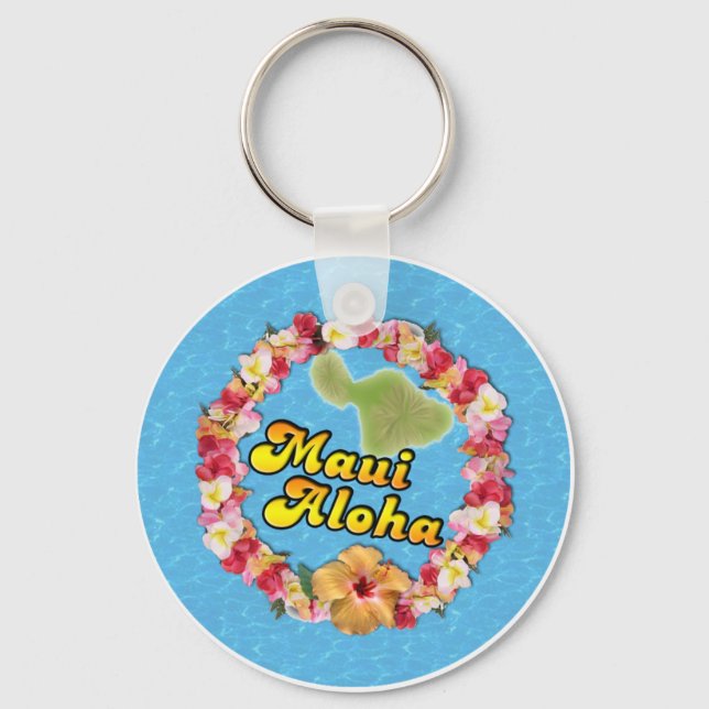 Maui Aloha Key Ring (Front)