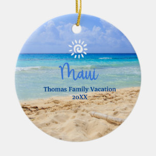 Maui Beach  Ceramic Tree Decoration