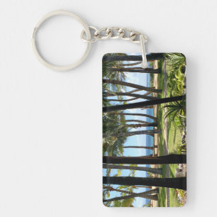 Maui Beach Hawaii Palm Trees Key Ring