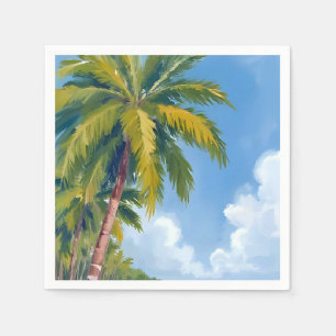 Maui Beach Palm Trees Painting Napkin