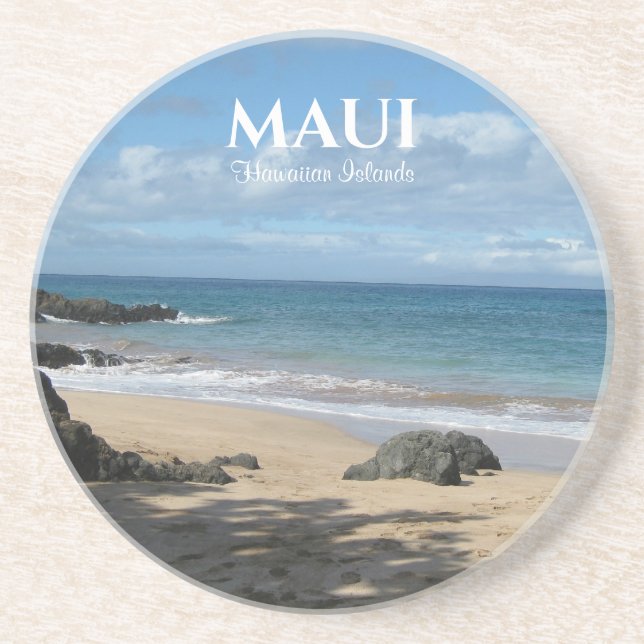 Maui Beach Sandstone Coaster (Front)
